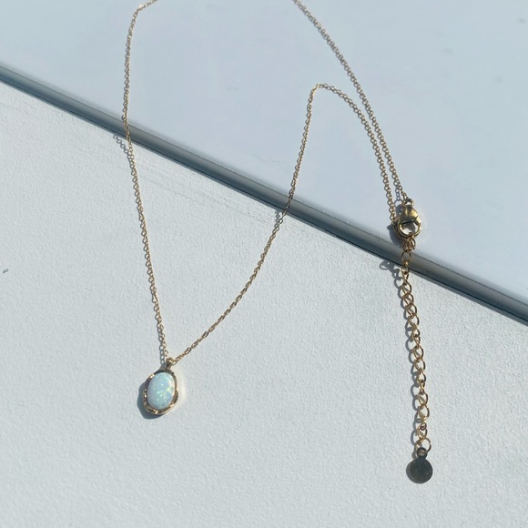 Vermeil Opal Necklace - Gold plated on stainless steel - Picture 7 of 12